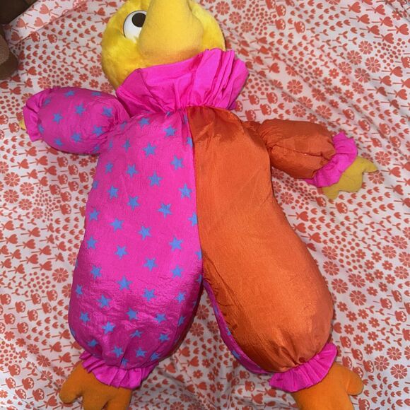 Applause Sesame Street Big Bird Parachute Clown 14" Plush Stuffed Doll 1986 - Picture 6 of 13